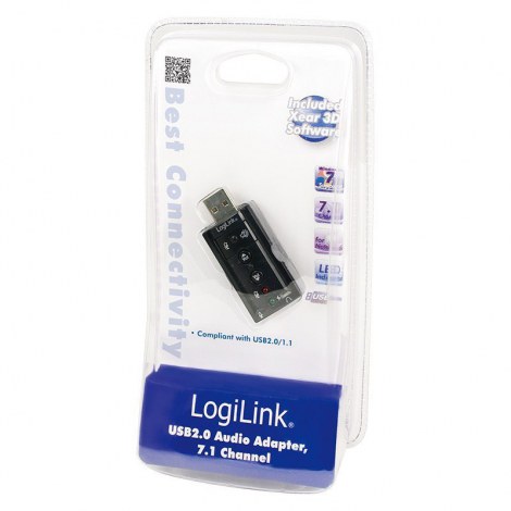 Adapter audio USB Logilink, efekt dźwiękowy 7.1 - 2